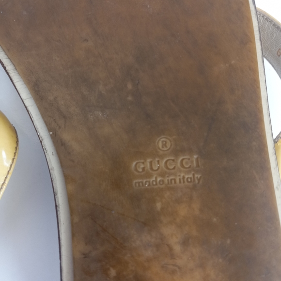 GUCCI VITTELO VERNICE interlocking patent sandals size 8B - Picture 13 of 16